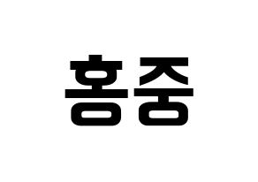 KPOP ATEEZ(에이티즈、エイティーズ) 홍중 (ホンジュン) k-pop アイドル名前 ファンサボード 型紙 通常