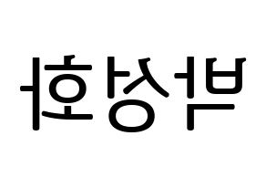 KPOP ATEEZ(에이티즈、エイティーズ) 성화 (ソンファ) プリント用応援ボード型紙、うちわ型紙　韓国語/ハングル文字型紙 左右反転