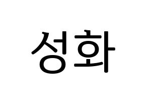 KPOP ATEEZ(에이티즈、エイティーズ) 성화 (ソンファ) プリント用応援ボード型紙、うちわ型紙　韓国語/ハングル文字型紙 通常