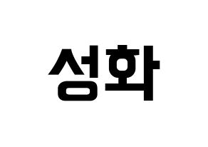 KPOP ATEEZ(에이티즈、エイティーズ) 성화 (ソンファ) k-pop アイドル名前 ファンサボード 型紙 通常