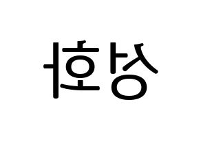 KPOP ATEEZ(에이티즈、エイティーズ) 성화 (ソンファ) プリント用応援ボード型紙、うちわ型紙　韓国語/ハングル文字型紙 左右反転