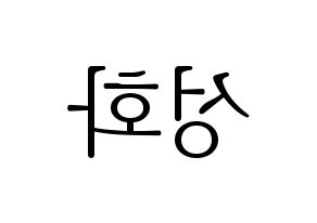 KPOP ATEEZ(에이티즈、エイティーズ) 성화 (ソンファ) 応援ボード・うちわ　韓国語/ハングル文字型紙 左右反転