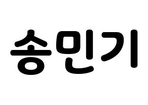 KPOP ATEEZ(에이티즈、エイティーズ) 민기 (ミンギ) 応援ボード・うちわ　韓国語/ハングル文字型紙 通常