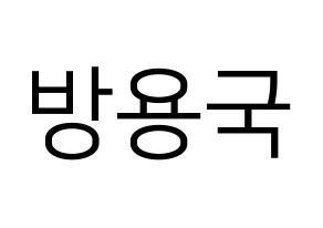KPOP B.A.P(비에이피、ビーエイピー) 용국 (ヨングク) プリント用応援ボード型紙、うちわ型紙　韓国語/ハングル文字型紙 通常