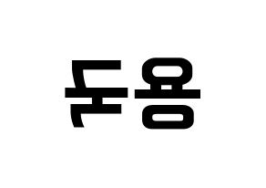 KPOP B.A.P(비에이피、ビーエイピー) 용국 (ヨングク) k-pop アイドル名前 ファンサボード 型紙 左右反転