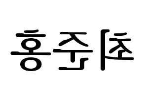 KPOP B.A.P(비에이피、ビーエイピー) 젤로 (ZELO) プリント用応援ボード型紙、うちわ型紙　韓国語/ハングル文字型紙 左右反転