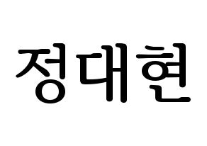 KPOP B.A.P(비에이피、ビーエイピー) 대현 (デヒョン) プリント用応援ボード型紙、うちわ型紙　韓国語/ハングル文字型紙 通常