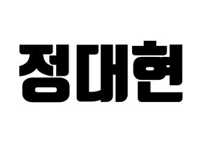 KPOP B.A.P(비에이피、ビーエイピー) 대현 (デヒョン) コンサート用　応援ボード・うちわ　韓国語/ハングル文字型紙 通常