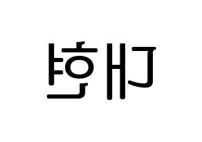 KPOP B.A.P(비에이피、ビーエイピー) 대현 (デヒョン) プリント用応援ボード型紙、うちわ型紙　韓国語/ハングル文字型紙 左右反転