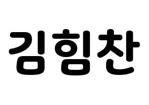 KPOP B.A.P(비에이피、ビーエイピー) 힘찬 (ヒムチャン) 応援ボード・うちわ　韓国語/ハングル文字型紙 通常