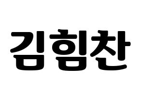 KPOP B.A.P(비에이피、ビーエイピー) 힘찬 (ヒムチャン) コンサート用　応援ボード・うちわ　韓国語/ハングル文字型紙 通常