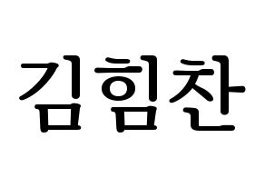KPOP B.A.P(비에이피、ビーエイピー) 힘찬 (ヒムチャン) プリント用応援ボード型紙、うちわ型紙　韓国語/ハングル文字型紙 通常