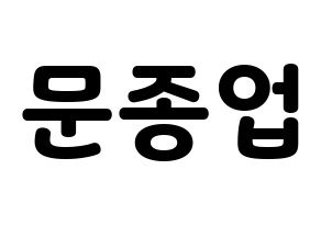 KPOP B.A.P(비에이피、ビーエイピー) 종업 (ジョンオプ) 応援ボード・うちわ　韓国語/ハングル文字型紙 通常