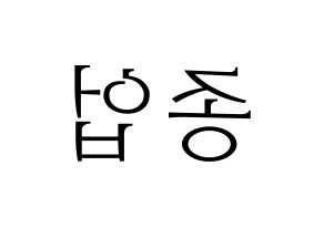 KPOP B.A.P(비에이피、ビーエイピー) 종업 (ジョンオプ) 応援ボード・うちわ　韓国語/ハングル文字型紙 左右反転