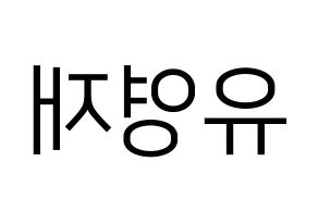 KPOP B.A.P(비에이피、ビーエイピー) 영재 (ヨンジェ) プリント用応援ボード型紙、うちわ型紙　韓国語/ハングル文字型紙 左右反転