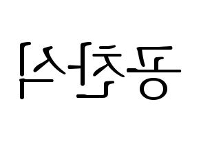 KPOP B1A4(비원에이포、ビーワンエーフォー) 공찬 (ゴンチャン) 応援ボード・うちわ　韓国語/ハングル文字型紙 左右反転