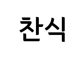 KPOP B1A4(비원에이포、ビーワンエーフォー) 공찬 (ゴンチャン) k-pop アイドル名前 ファンサボード 型紙 通常