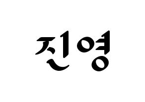 KPOP B1A4(비원에이포、ビーワンエーフォー) 진영 (ジニョン) 応援ボード ハングル 型紙  通常