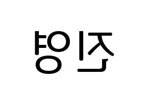 KPOP B1A4(비원에이포、ビーワンエーフォー) 진영 (ジニョン) プリント用応援ボード型紙、うちわ型紙　韓国語/ハングル文字型紙 左右反転