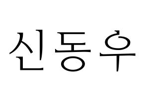 KPOP B1A4(비원에이포、ビーワンエーフォー) 신우 (シヌゥ) 応援ボード・うちわ　韓国語/ハングル文字型紙 通常