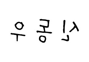 KPOP B1A4(비원에이포、ビーワンエーフォー) 신우 (シヌゥ) k-pop 応援ボード メッセージ 型紙 左右反転