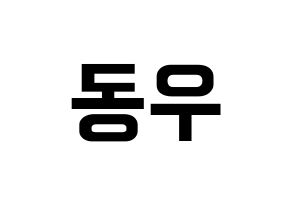 KPOP B1A4(비원에이포、ビーワンエーフォー) 신우 (シヌゥ) k-pop アイドル名前 ファンサボード 型紙 通常