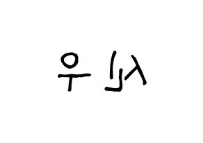 KPOP B1A4(비원에이포、ビーワンエーフォー) 신우 (シヌゥ) 名前 応援ボード 作り方 左右反転