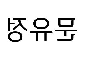 KPOP Berry Good(베리굿、ベリー・グッド) 고운 (ゴウン) プリント用応援ボード型紙、うちわ型紙　韓国語/ハングル文字型紙 左右反転