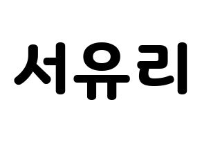 KPOP Berry Good(베리굿、ベリー・グッド) 서율 (ソユル) 応援ボード・うちわ　韓国語/ハングル文字型紙 通常