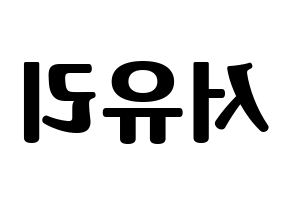 KPOP Berry Good(베리굿、ベリー・グッド) 서율 (ソユル) コンサート用　応援ボード・うちわ　韓国語/ハングル文字型紙 左右反転