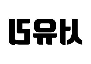 KPOP Berry Good(베리굿、ベリー・グッド) 서율 (ソユル) コンサート用　応援ボード・うちわ　韓国語/ハングル文字型紙 左右反転