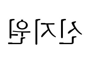 KPOP Berry Good(베리굿、ベリー・グッド) 조현 (ジョヒョン) 応援ボード・うちわ　韓国語/ハングル文字型紙 左右反転