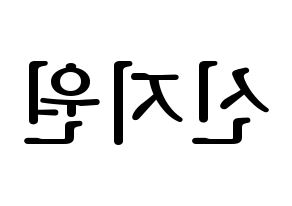 KPOP Berry Good(베리굿、ベリー・グッド) 조현 (ジョヒョン) プリント用応援ボード型紙、うちわ型紙　韓国語/ハングル文字型紙 左右反転