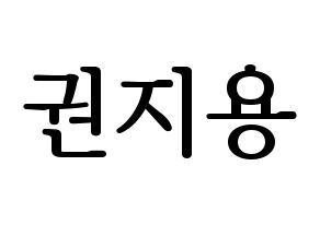 KPOP BIGBANG(빅뱅、ビッグバン) 지드래곤 (G-DRAGON) プリント用応援ボード型紙、うちわ型紙　韓国語/ハングル文字型紙 通常
