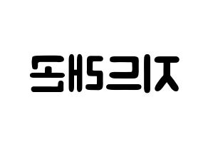 KPOP BIGBANG(빅뱅、ビッグバン) 지드래곤 (クォン・ジヨン, G-DRAGON) 応援ボード、うちわ無料型紙、応援グッズ 左右反転