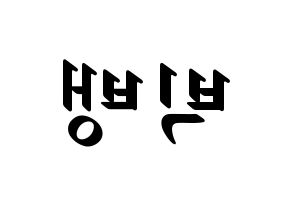 KPOP BIGBANG(빅뱅、ビッグバン) 応援ボード ハングル 型紙  左右反転