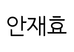 KPOP Block B(블락비、ブロックビー) 재효 (ジェヒョ) コンサート用　応援ボード・うちわ　韓国語/ハングル文字型紙 通常