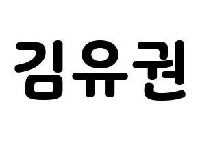 KPOP Block B(블락비、ブロックビー) 유권 (ユグォン) 応援ボード・うちわ　韓国語/ハングル文字型紙 通常
