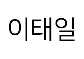 KPOP Block B(블락비、ブロックビー) 태일 (テイル) プリント用応援ボード型紙、うちわ型紙　韓国語/ハングル文字型紙 通常