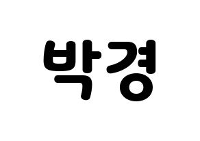 KPOP Block B(블락비、ブロックビー) 박경 (パッキョン) 応援ボード・うちわ　韓国語/ハングル文字型紙 通常