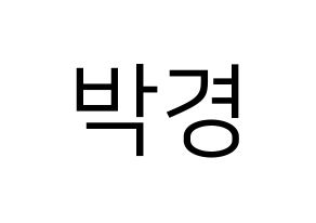 KPOP Block B(블락비、ブロックビー) 박경 (パッキョン) プリント用応援ボード型紙、うちわ型紙　韓国語/ハングル文字型紙 通常