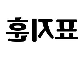 KPOP Block B(블락비、ブロックビー) 피오 (ピオ) コンサート用　応援ボード・うちわ　韓国語/ハングル文字型紙 左右反転