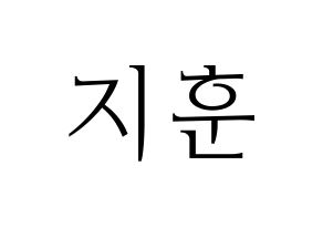 KPOP Block B(블락비、ブロックビー) 피오 (ピオ) 応援ボード・うちわ　韓国語/ハングル文字型紙 通常