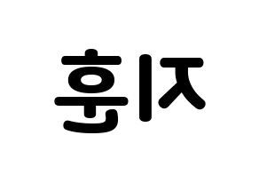 KPOP Block B(블락비、ブロックビー) 피오 (ピオ) 応援ボード・うちわ　韓国語/ハングル文字型紙 左右反転