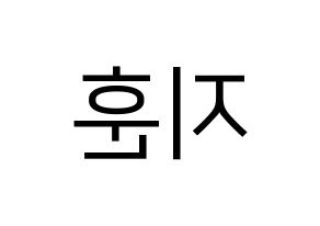KPOP Block B(블락비、ブロックビー) 피오 (ピオ) プリント用応援ボード型紙、うちわ型紙　韓国語/ハングル文字型紙 左右反転