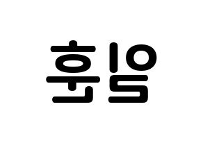 KPOP BTOB(비투비、ビートゥービー) 일훈 (チョン・イルフン, イルフン) k-pop アイドル名前　ボード 言葉 左右反転