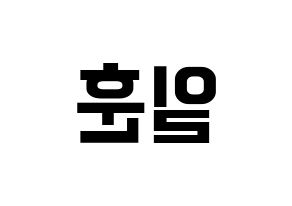 KPOP BTOB(비투비、ビートゥービー) 일훈 (イルフン) k-pop アイドル名前 ファンサボード 型紙 左右反転