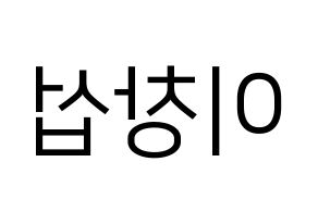 KPOP BTOB(비투비、ビートゥービー) 창섭 (チャンソプ) プリント用応援ボード型紙、うちわ型紙　韓国語/ハングル文字型紙 左右反転