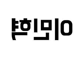 KPOP BTOB(비투비、ビートゥービー) 민혁 (ミニョク) k-pop アイドル名前 ファンサボード 型紙 左右反転