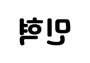 KPOP BTOB(비투비、ビートゥービー) 민혁 (ミニョク) 応援ボード・うちわ　韓国語/ハングル文字型紙 左右反転